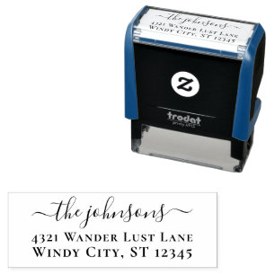 Modern Simple Script Return Address Self-inking Stamp