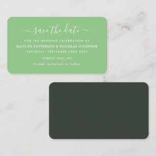 Modern Simple Script Save The Date Card