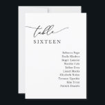 Modern Simple Script Wedding Seating Chart Cards<br><div class="desc">Designed to coordinate with our Romantic Script wedding collection, this Seating Chart card, features a sweeping calligraphy script text paired with a classy serif & modern sans font in black and with a white back. The text and background can be changed to any colour to match your theme. To make...</div>