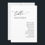 Modern Simple Script Wedding Seating Chart Cards<br><div class="desc">Designed to coordinate with our Romantic Script wedding collection, this Seating Chart card, features a sweeping calligraphy script text paired with a classy serif & modern sans font in black and with a white back. The text and background can be changed to any colour to match your theme. To make...</div>