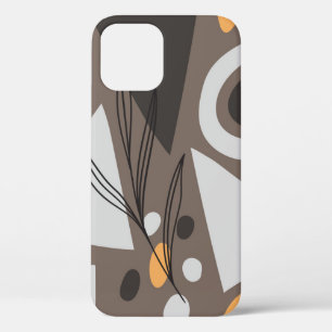 Modern simple shapes seamless pattern design. Scan iPhone 12 Case