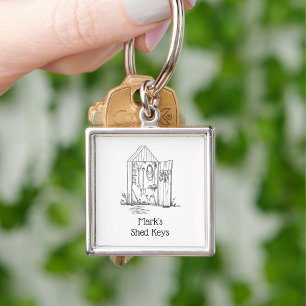 Modern Simple Shed Keys Key Ring