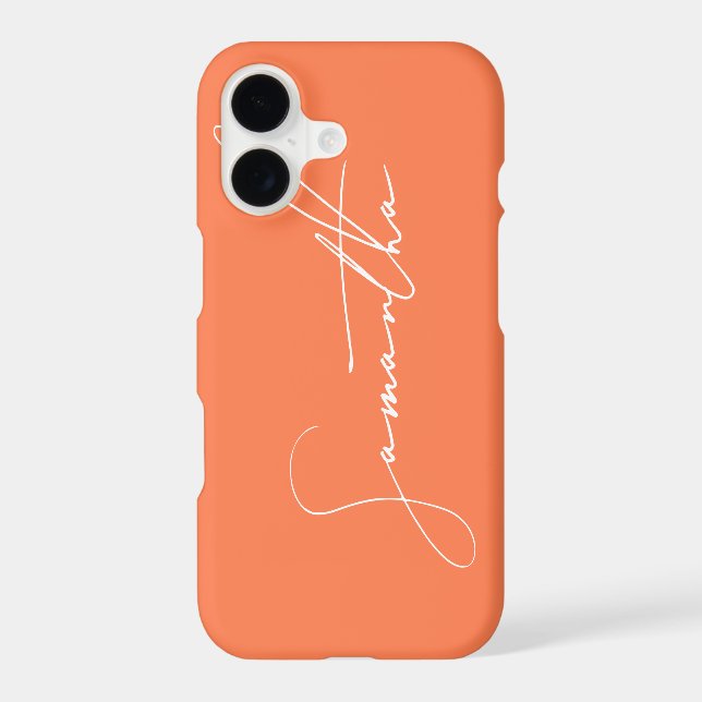 Modern Simple Signature Script Calligraphy Coral (Back)