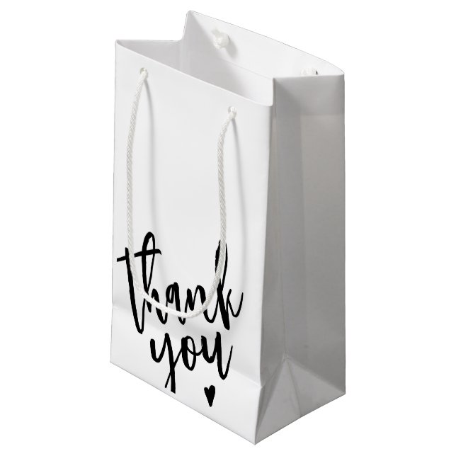 Modern Simple Small Business Thank You Small Gift Bag (Front Angled)