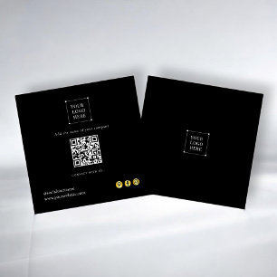 Modern simple social media qr code Business Card