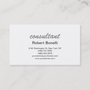 Modern Simple Standard Consultant Business Card