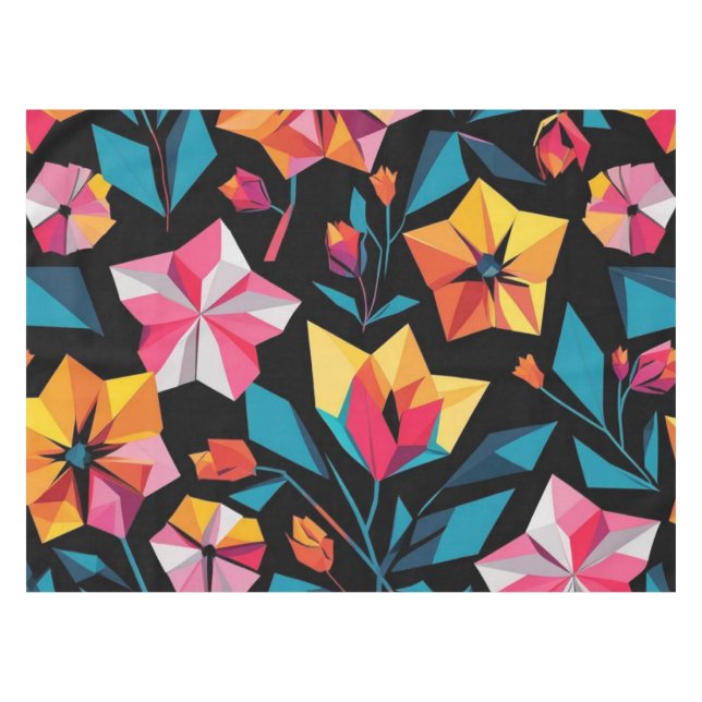 modern Simple Star geometric colourful pattern Tablecloth (Front (Horizontal))