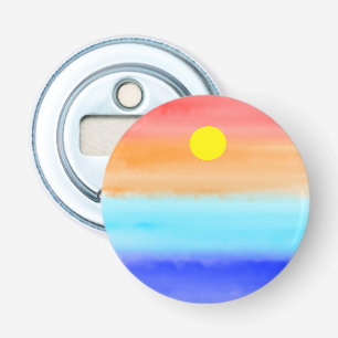 Modern simple sunset Rainbow colourful gradient Bottle Opener