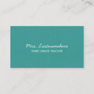 Modern & Simple Teacher Business Card
