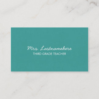 Modern & Simple Teacher Business Card