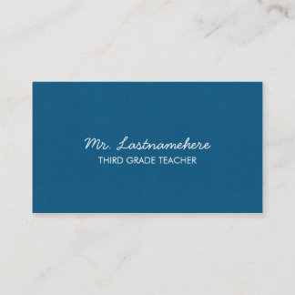 Modern & Simple Teacher Business Card