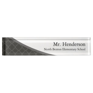 Modern Simple Teacher Nameplate