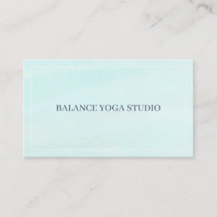 Modern Simple Teal Watercolor Background Business Card