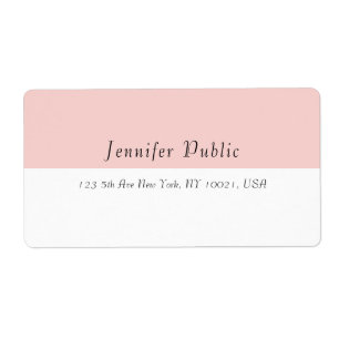 Modern Simple Template Blush Pink White Elegant