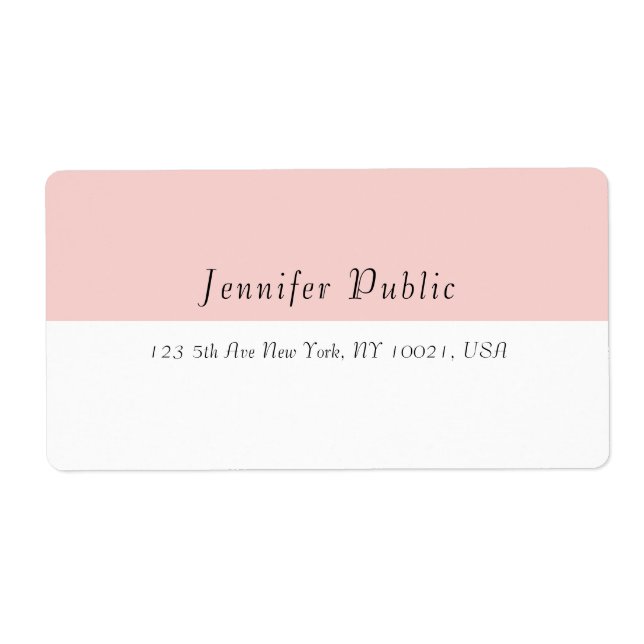 Modern Simple Template Blush Pink White Elegant (Front)