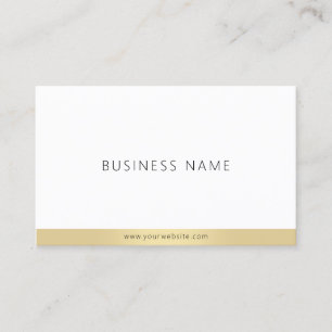 Modern Simple Template Elegant Gold White Trendy Business Card