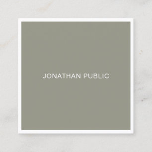 Modern Simple Template Elegant Professional Luxury Square Business Card