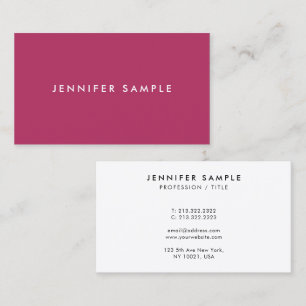 Modern Simple Template Elegant Rich Maroon Red Business Card
