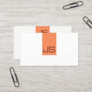 Modern Simple Template Monogram Elegant Business C Card