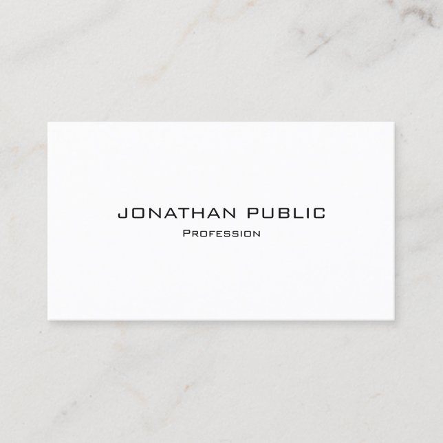 Modern Simple Template Professional Semi-Gloss Business Card (Front)