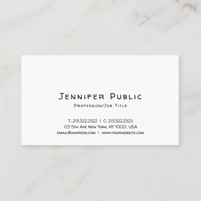 Modern Simple Template Trendy Professional Business Card (Front)