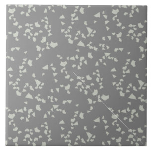 Modern Simple Terrazzo Grey White Tile