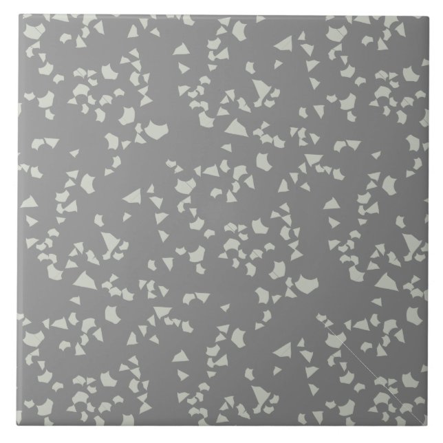 Modern Simple Terrazzo Grey White Tile (Front)