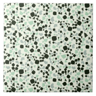 Modern Simple Terrazzo White Aqua Tile