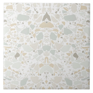 Modern Simple Terrazzo White Tile