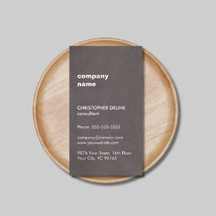 Modern Simple Texture Brown Consultant Business Card