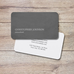 Modern Simple Texture Grey Consultant Business Card