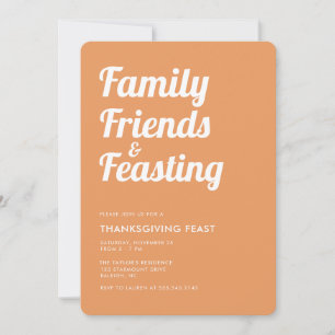 Modern Simple Thanksgiving Feast Dinner Invitation