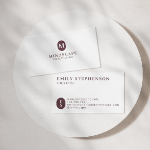 Modern Simple Therapist Business Card