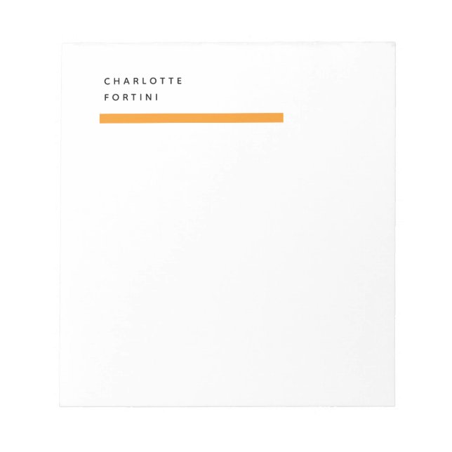 Modern Simple Trendy Minimalist  Notepad (Front)