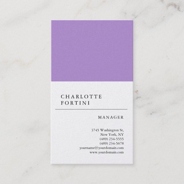 Modern Simple Trendy Minimalist Pearl Premium Business Card (Front)