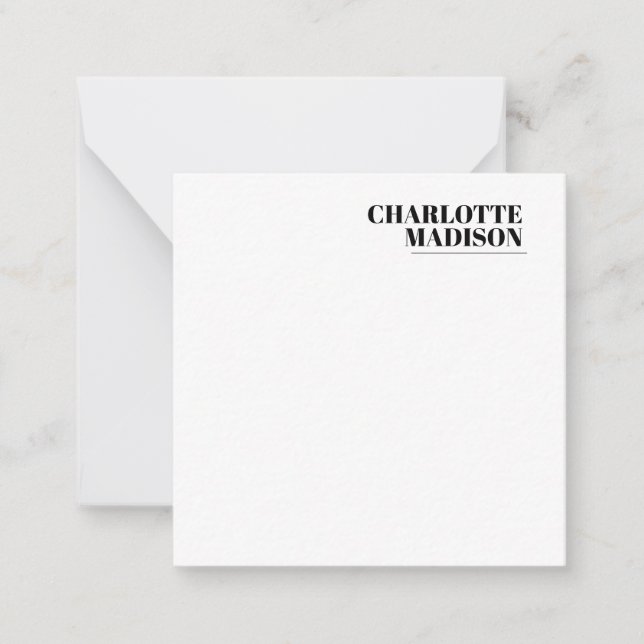 Modern Simple Trendy Minimalist Plain Card (Front)