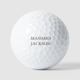 Modern Simple Trendy Minimalist Plain Own Name Golf Balls