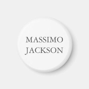 Modern Simple Trendy Minimalist Plain Own Name Magnet