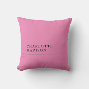Modern Simple Trendy Minimalist Plain Pink Cushion