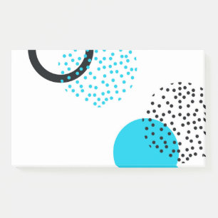 Modern, simple, trendy, urban circle graphic post-it notes