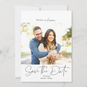 Modern Simple Typography Photo Save the Date