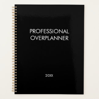 Modern Simple Typography Professional Black Planner