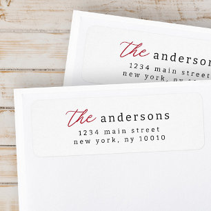Modern Simple Typography Return Address