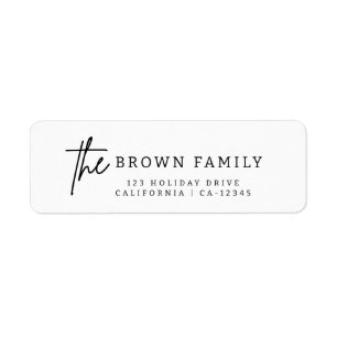 Modern Simple Typography Return Address Label