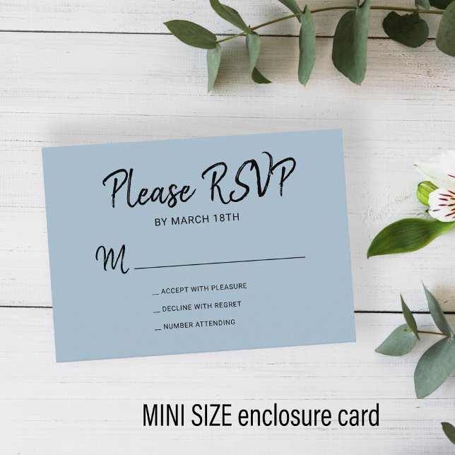 Modern simple typography script wedding RSVP Enclosure Card (Creator Uploaded)