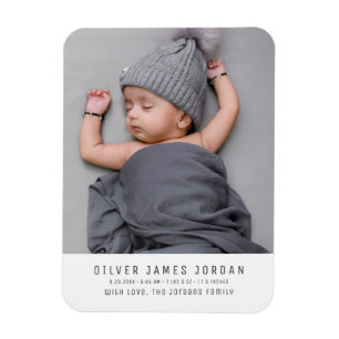 Modern Simple Unique Baby Photo Keepsake Gifts Magnet