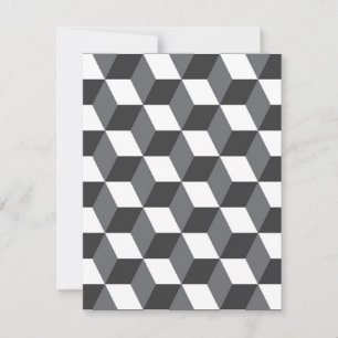 Modern, simple, urban architectural cubes pattern card