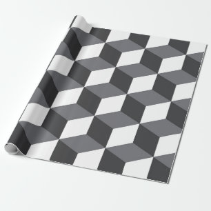 Modern, simple, urban architectural cubes pattern wrapping paper