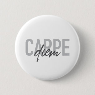 Modern, simple, urban, cool design Carpe Diem 6 Cm Round Badge