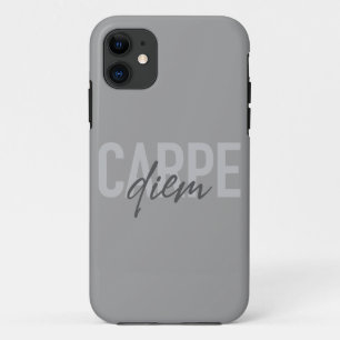 Modern, simple, urban, cool design Carpe Diem iPhone 11 Case